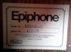 Epiphone Nova NO-245 Label